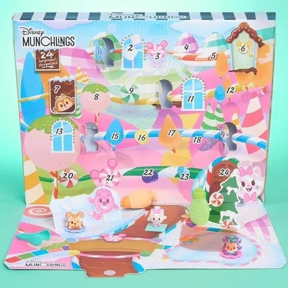 2025 Disney Munchlings Advent Calendar 24 Scented Color Reveal Toy Surprises NEW
